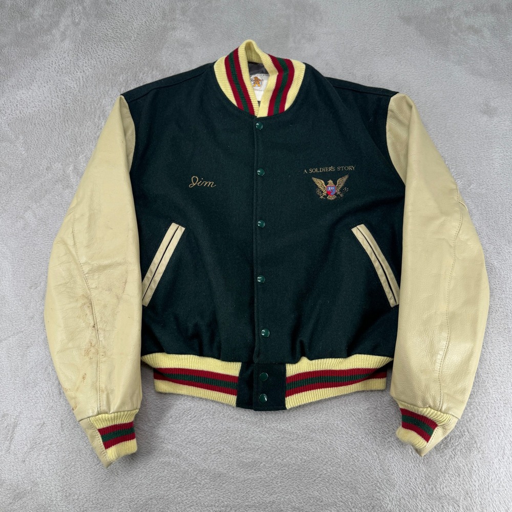 Vintage Denzel Washington A Soldiers Story CREW Varsity Jacket XL Preowned